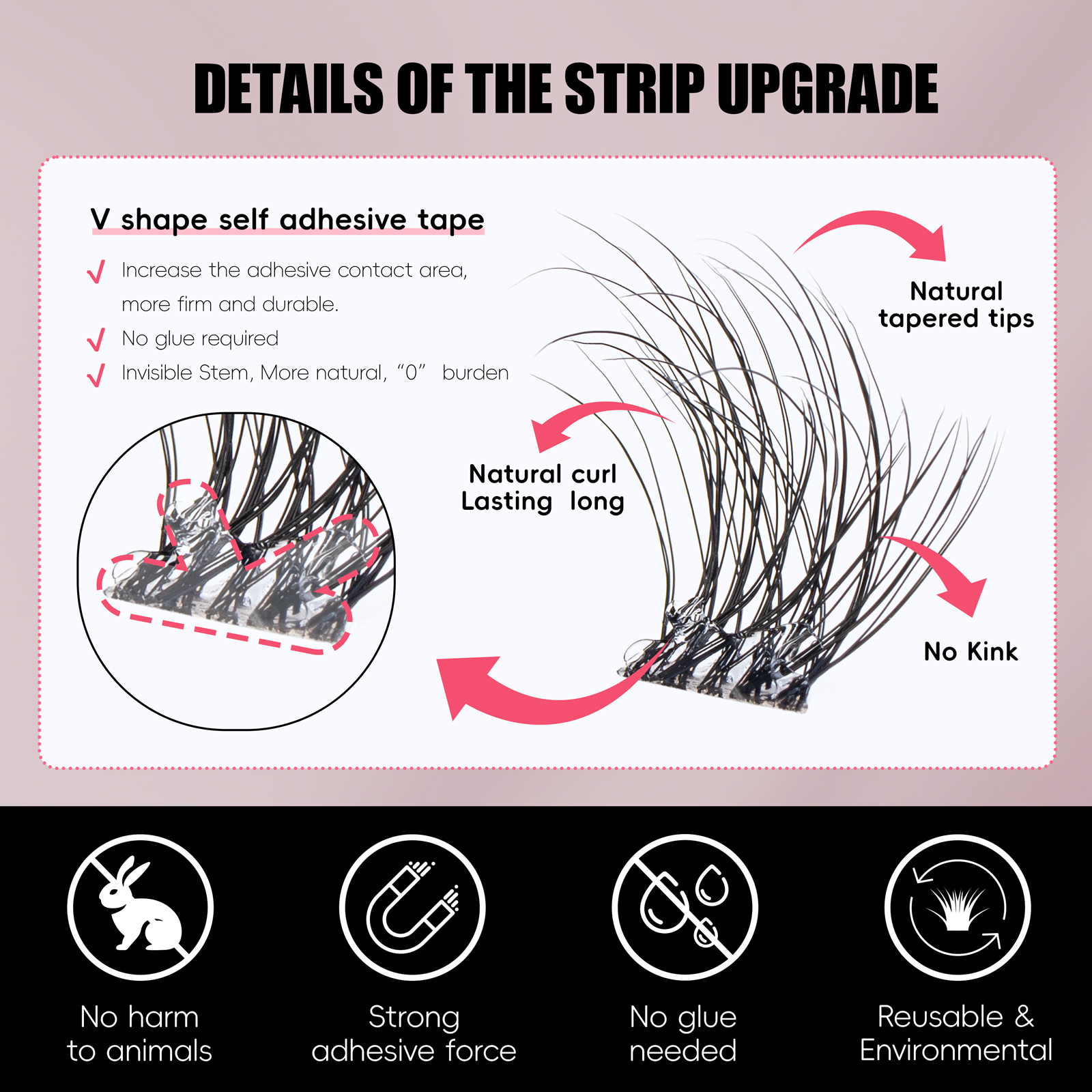 VIPUDA  Self-adhesive False Ey - Eyelash Extension No 8 리뷰 및 가격