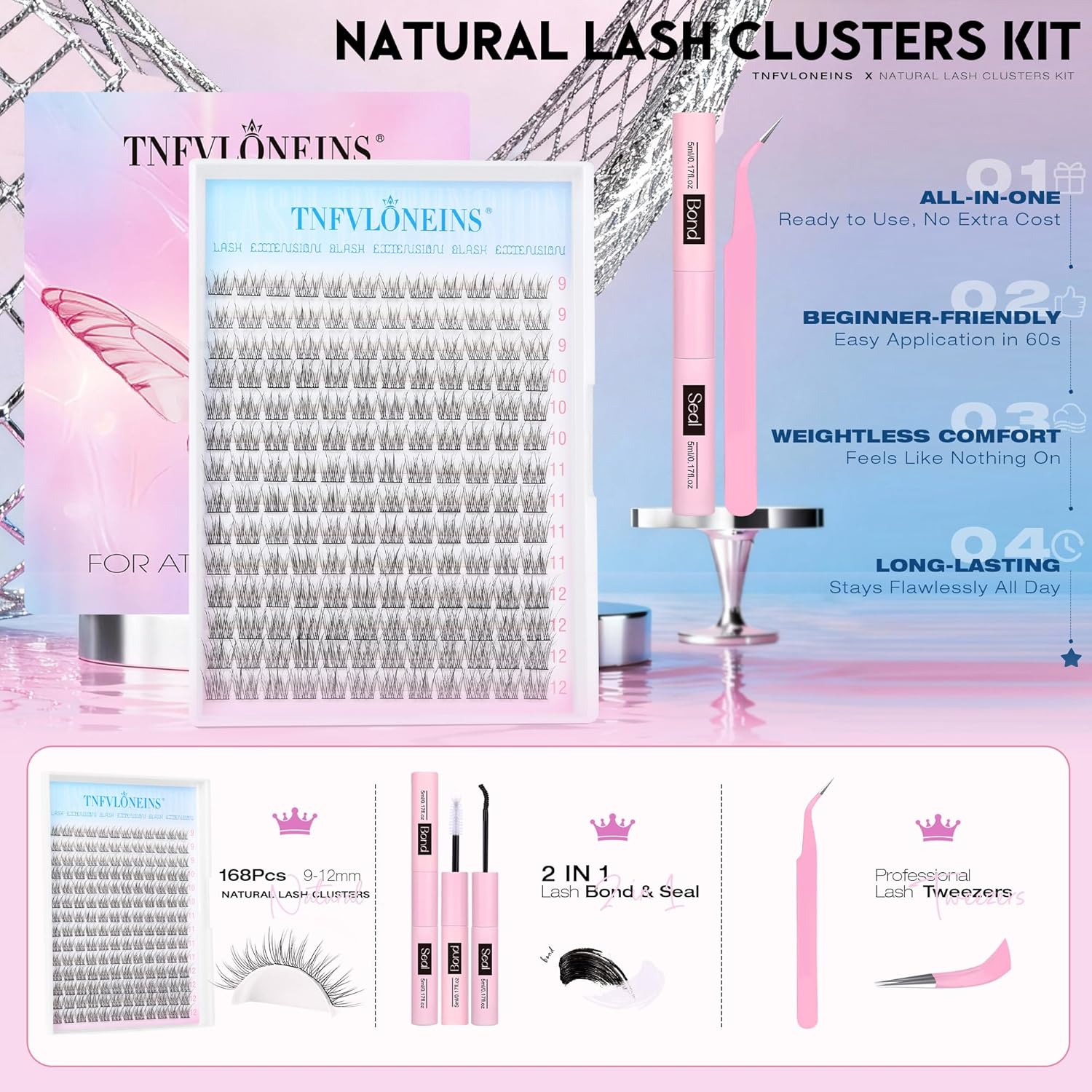 168Pcs Natural Lash Extension  - Eyelash Extension Images Free 리뷰 및 가격