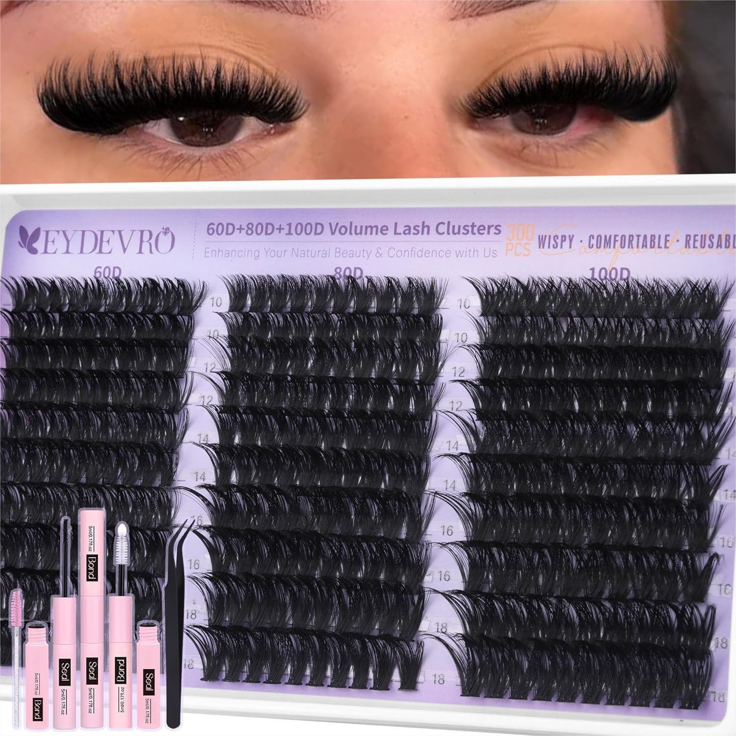 Volume Lash Clusters Kit 60D80 - Eyelash Extension Images Free 리뷰 및 가격