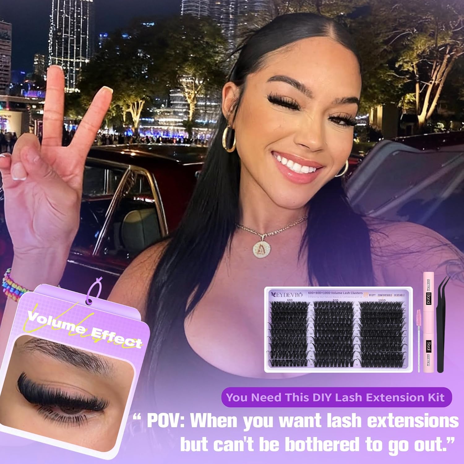 Volume Lash Clusters Kit 60D80 - Eyelash Extension Images Free 리뷰 및 가격