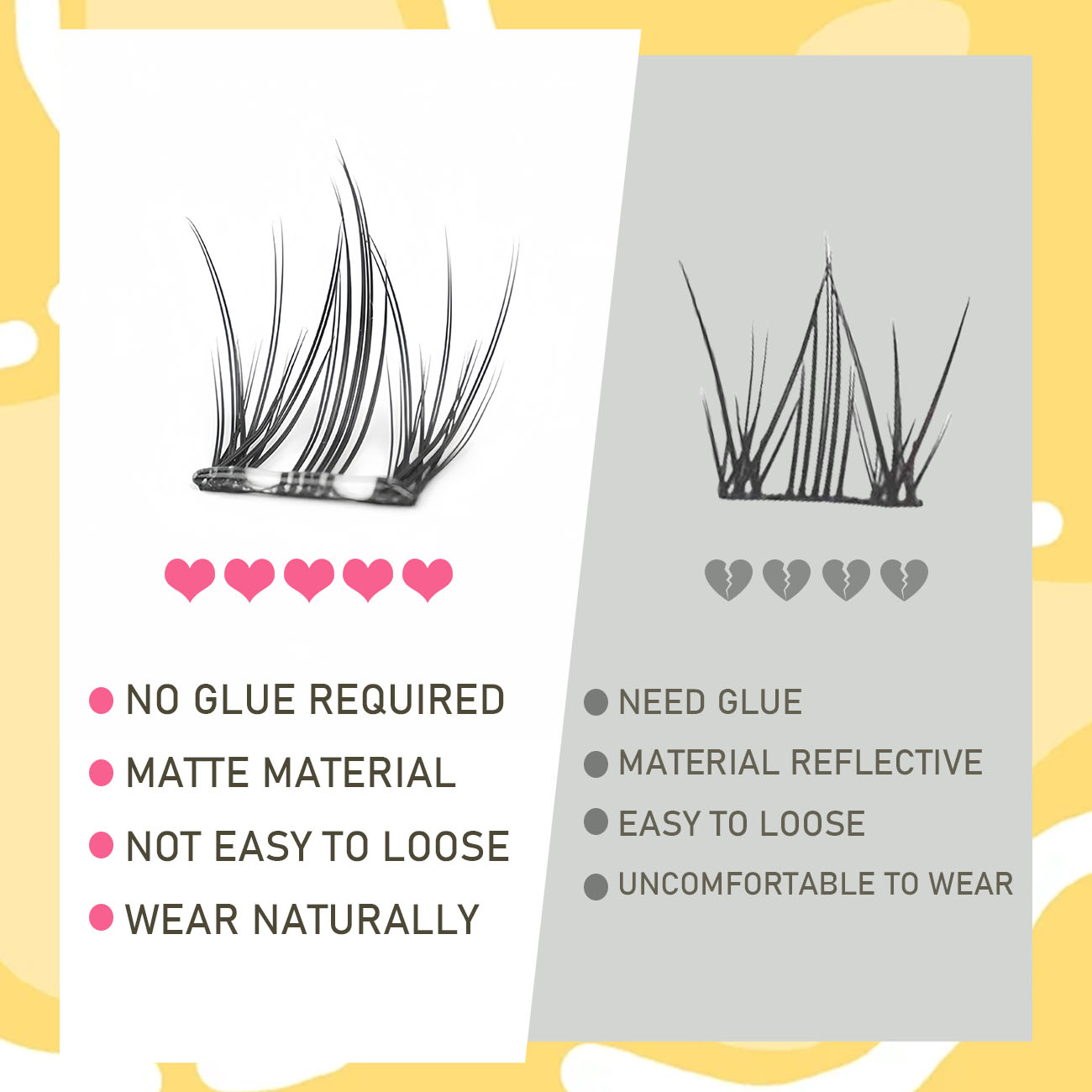 No Glue Required Fake Eyelashe - Eyelash Extension No 8 리뷰 및 가격