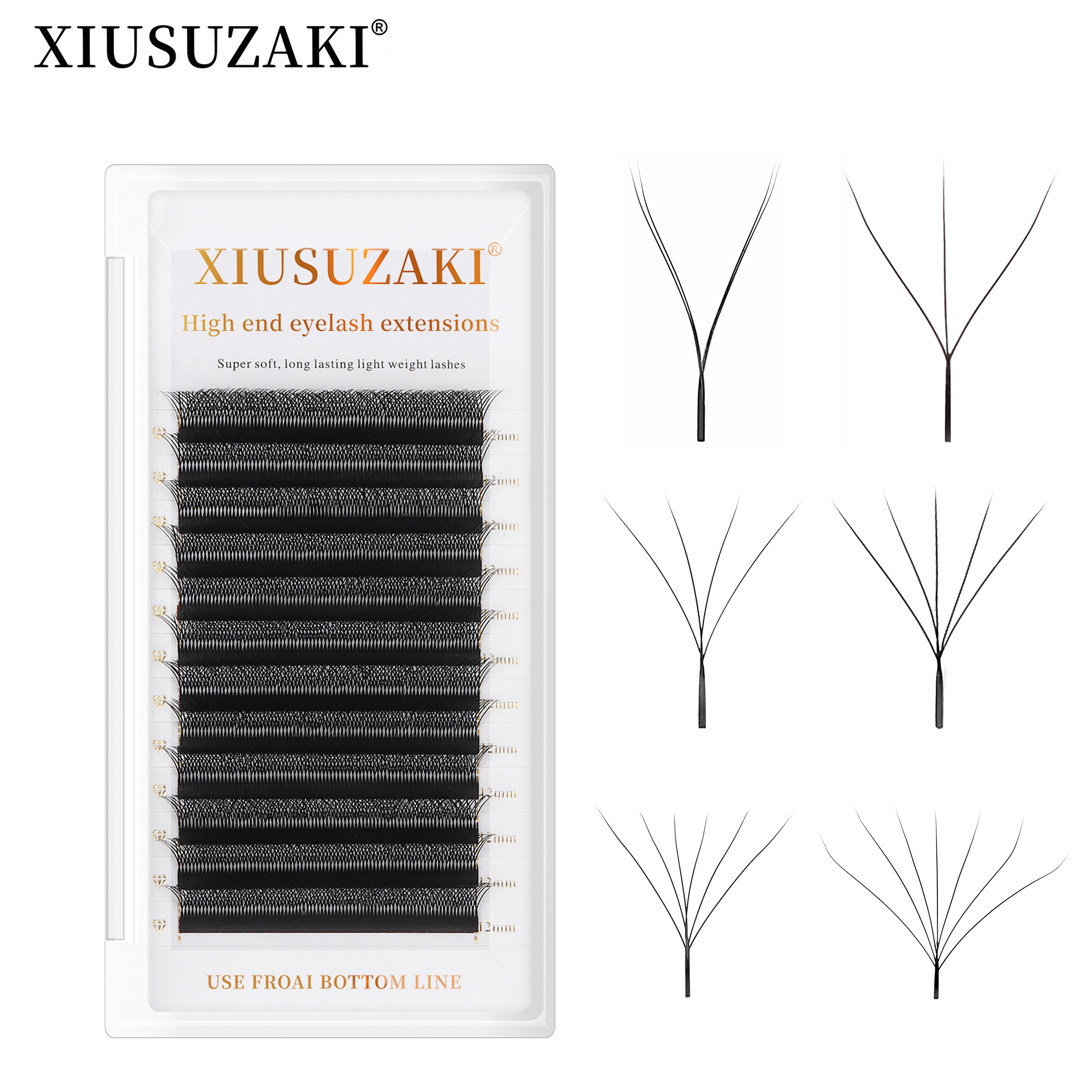 XIUSUZAKI W Shaped Bloom 2D 3D - Eyelash Extension Human Hair 리뷰 및 가격