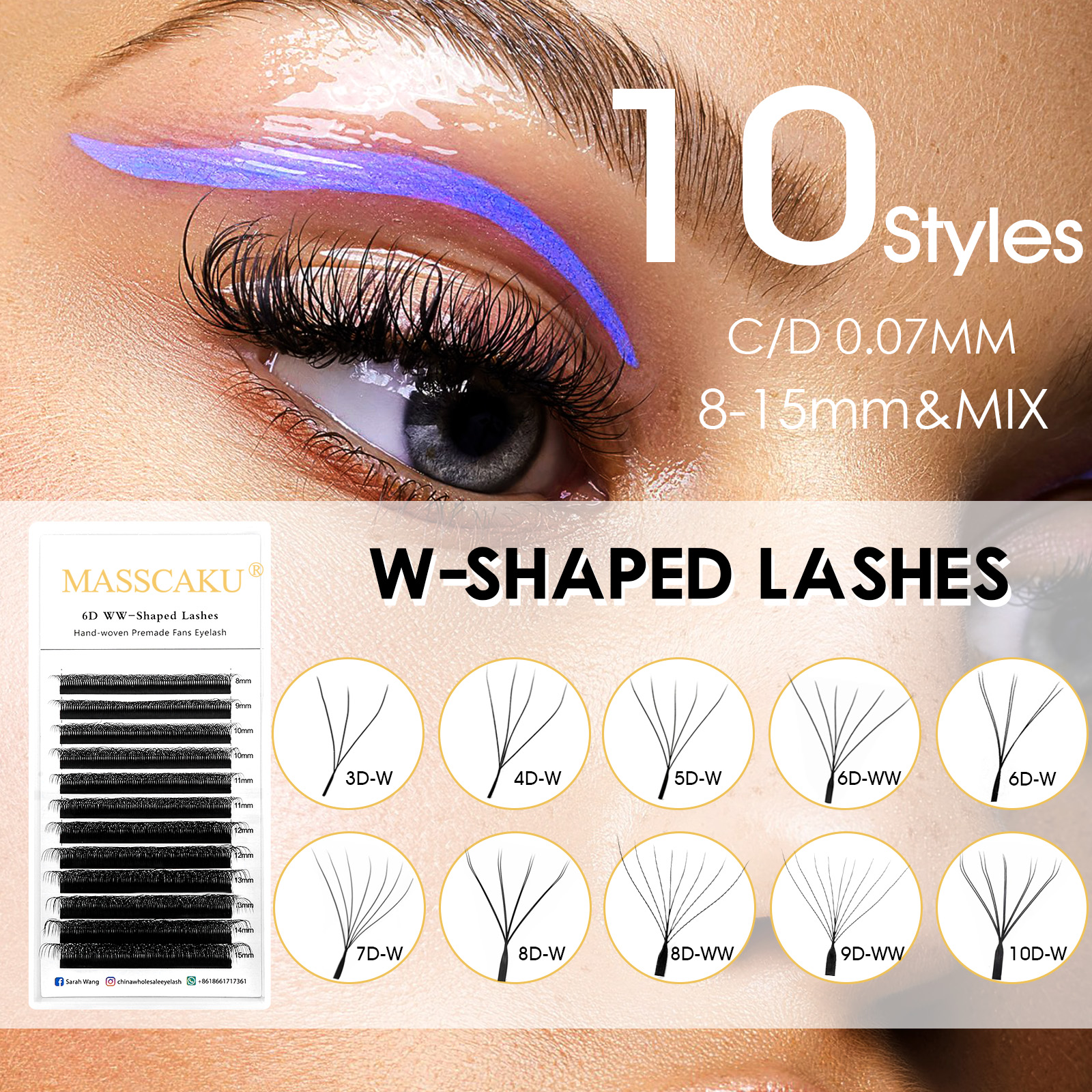 Private Label Masscaku W Style - Eyelash Extension Human Hair 리뷰 및 가격