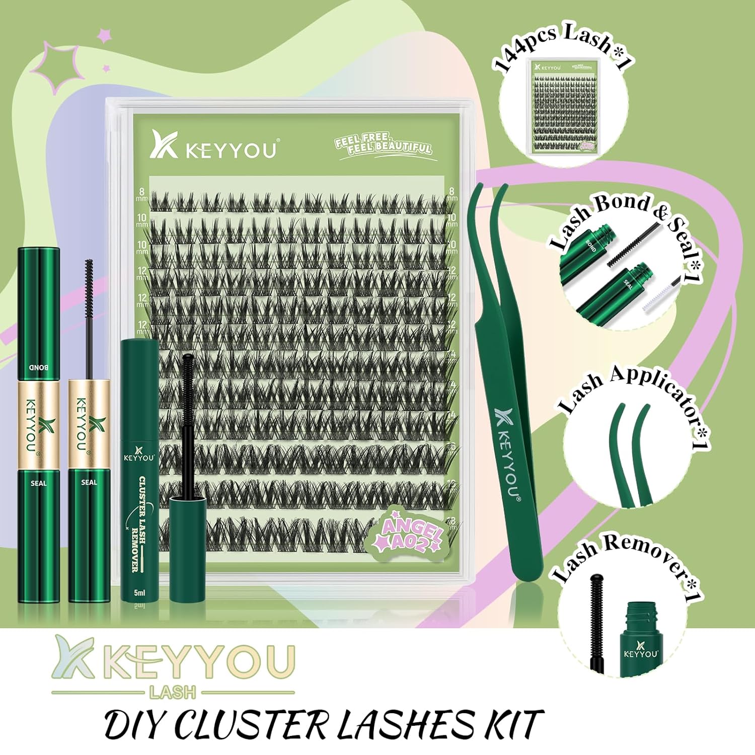 144Pcs Lash Clusters Kit with  - Eyelash Extension Images Free 리뷰 및 가격
