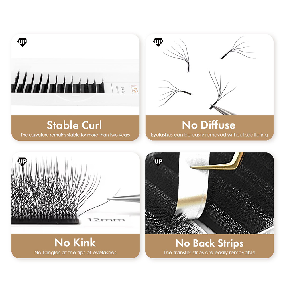 MASSCAKU L LU M Curl YY/W Shap - Eyelash Extension Human Hair 리뷰 및 가격