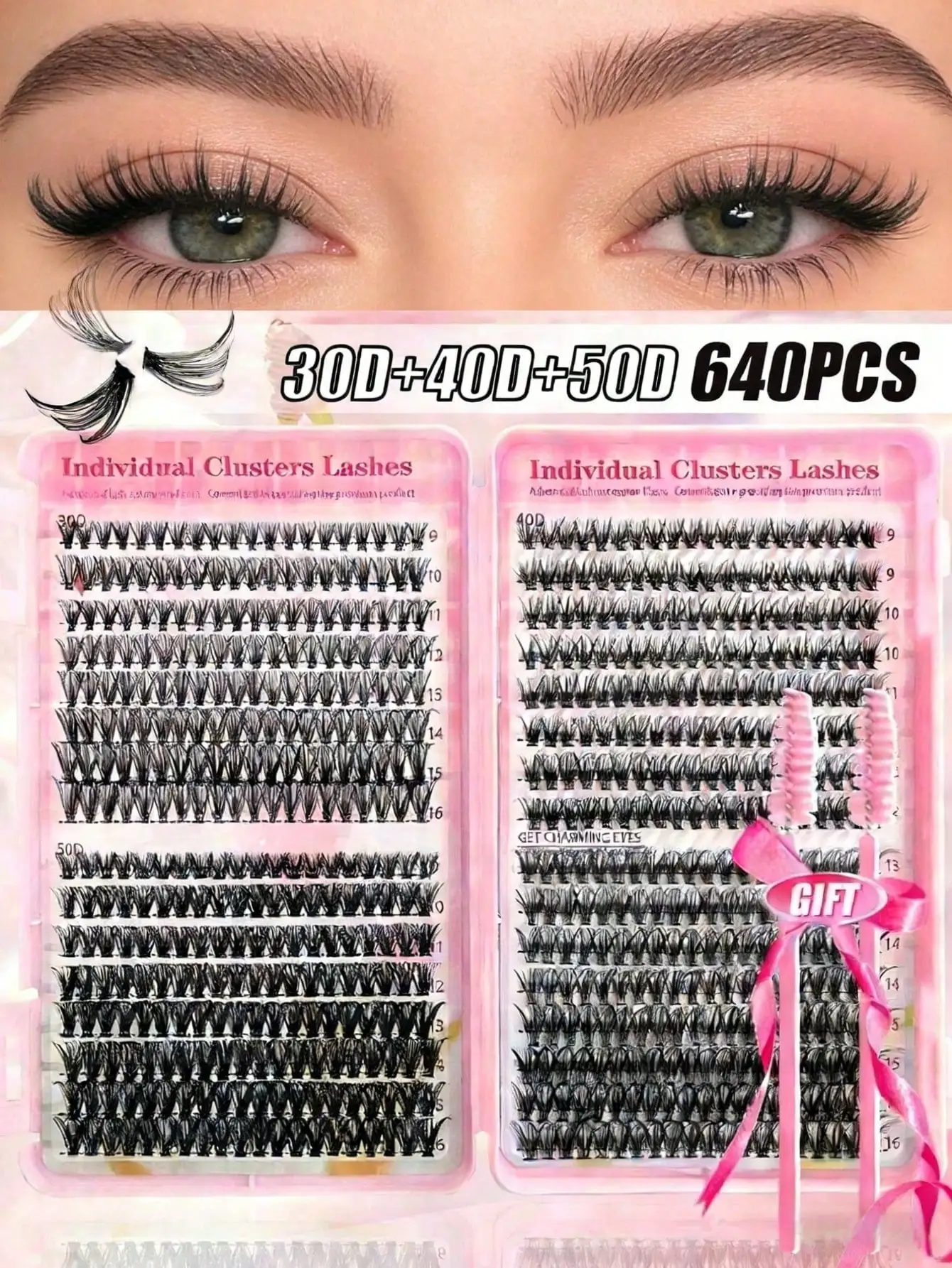 640Pcs Lash Clusters Kit 30D+4 - Eyelash Extension Volume 리뷰 및 가격