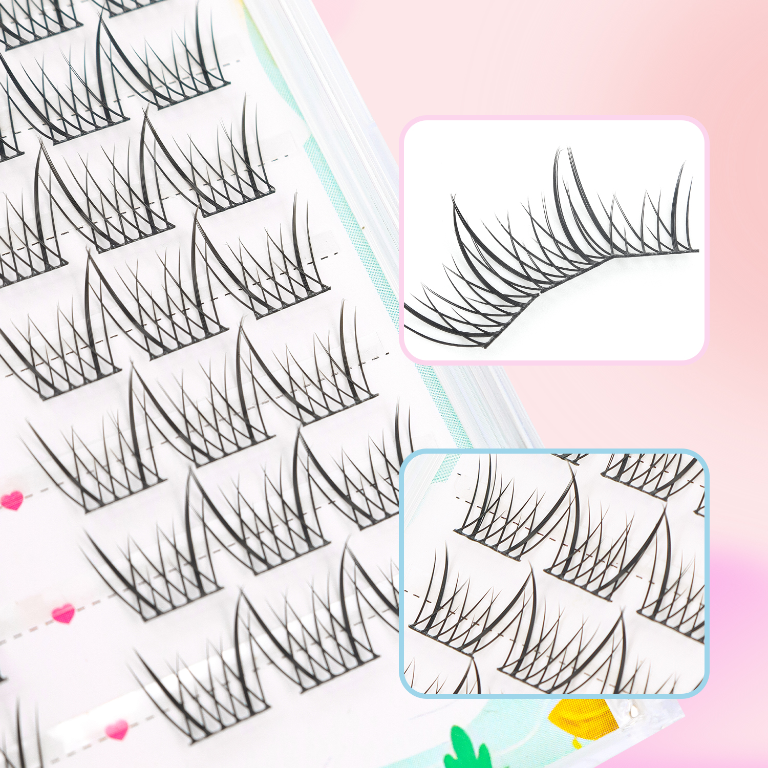 Natural Eyelash Clusters 60pcs - Eyelash Extension Japanese Style 리뷰 및 가격