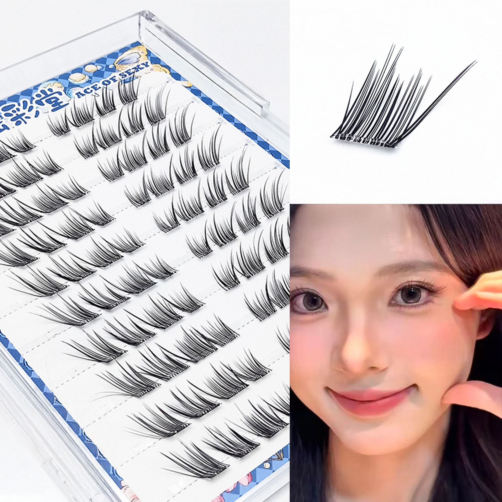 10 Rows Foxes Eye False Eyelas - Eyelash Extension No 8 리뷰 및 가격