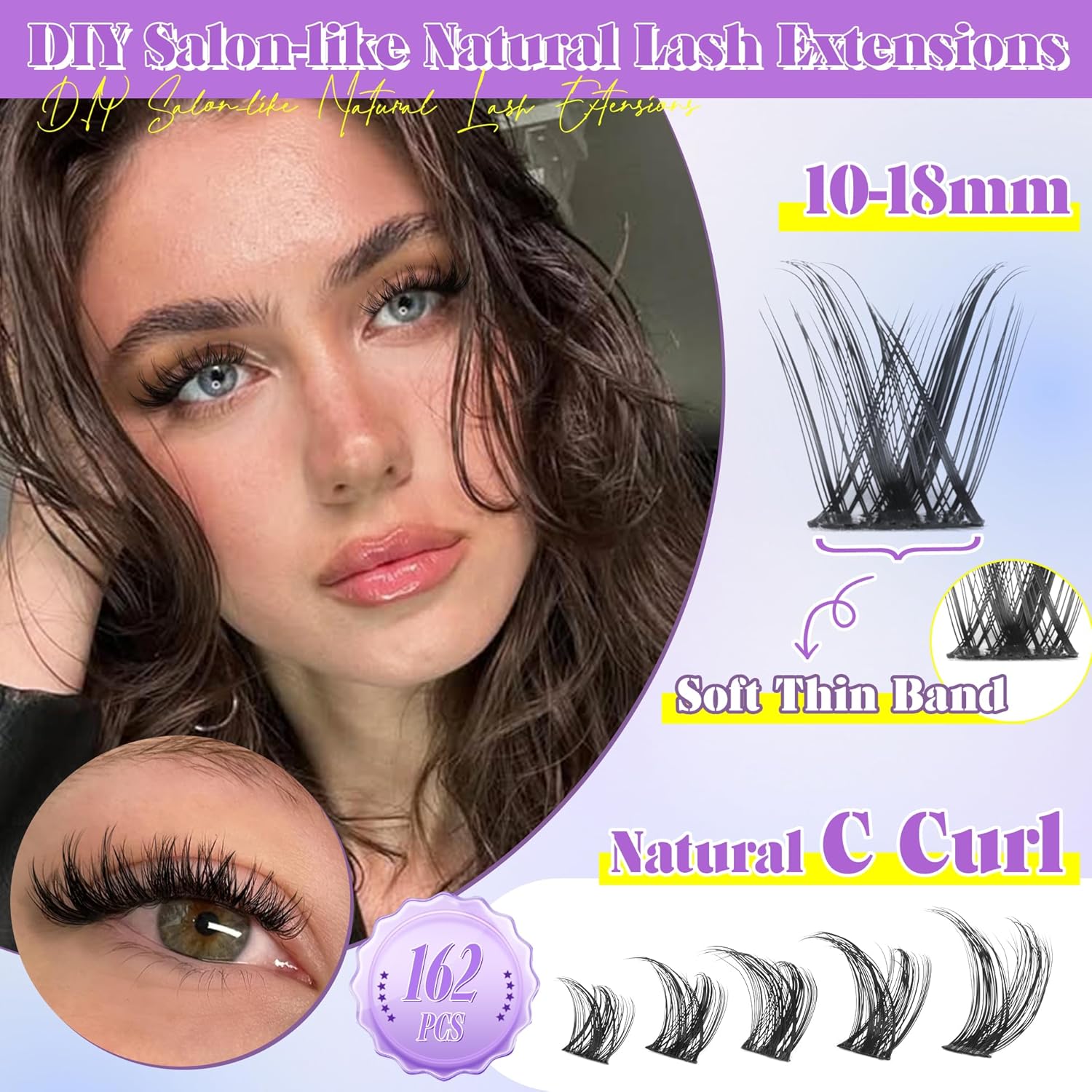 Wispy Lash Clusters Kit 162pcs - Eyelash Extension Images Free 리뷰 및 가격