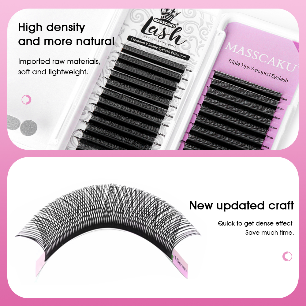 Hot Selling Masscaku YY Shape  - Eyelash Extension Human Hair 리뷰 및 가격