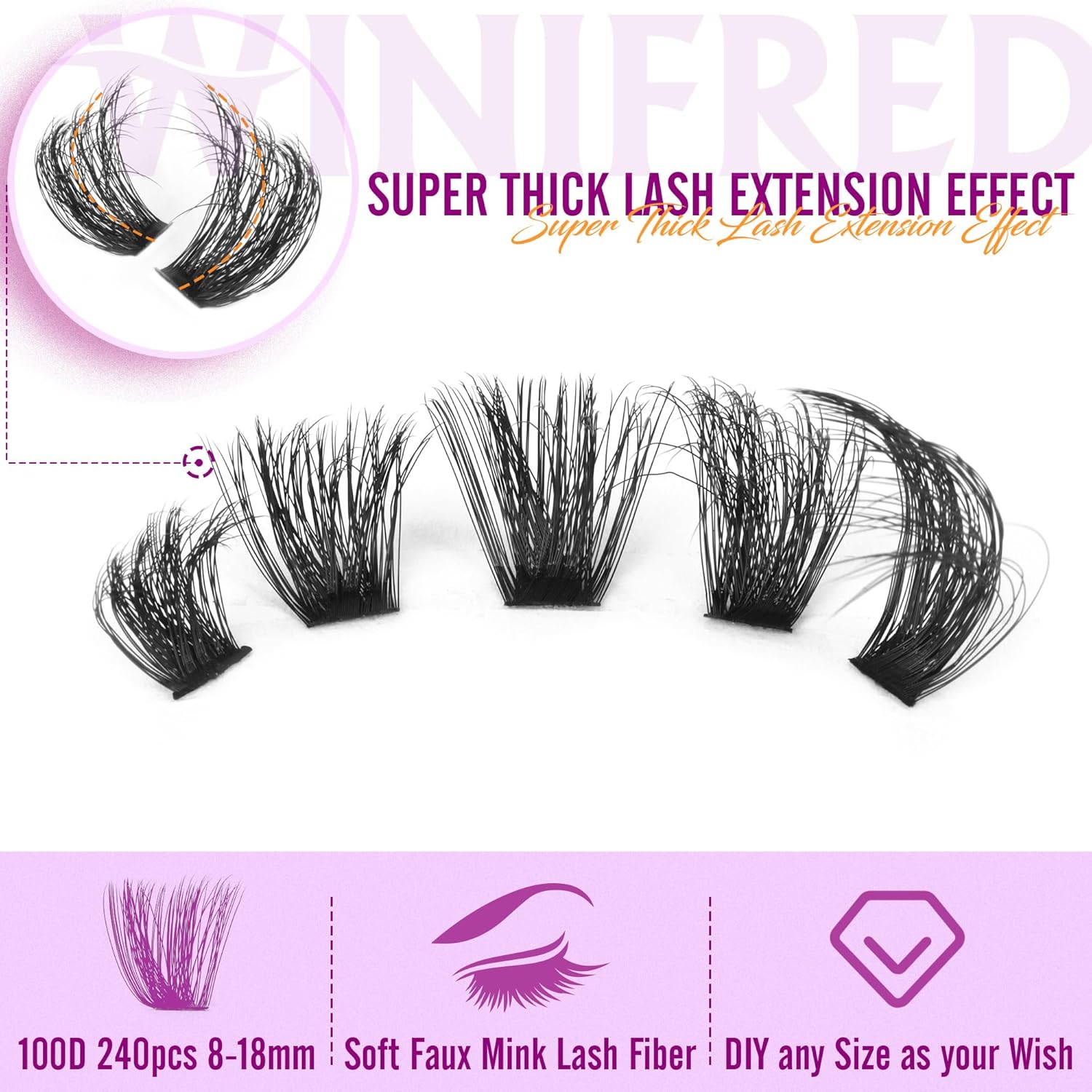 Thick Lash Clusters Kit 100D V - Eyelash Extension Images Free 리뷰 및 가격