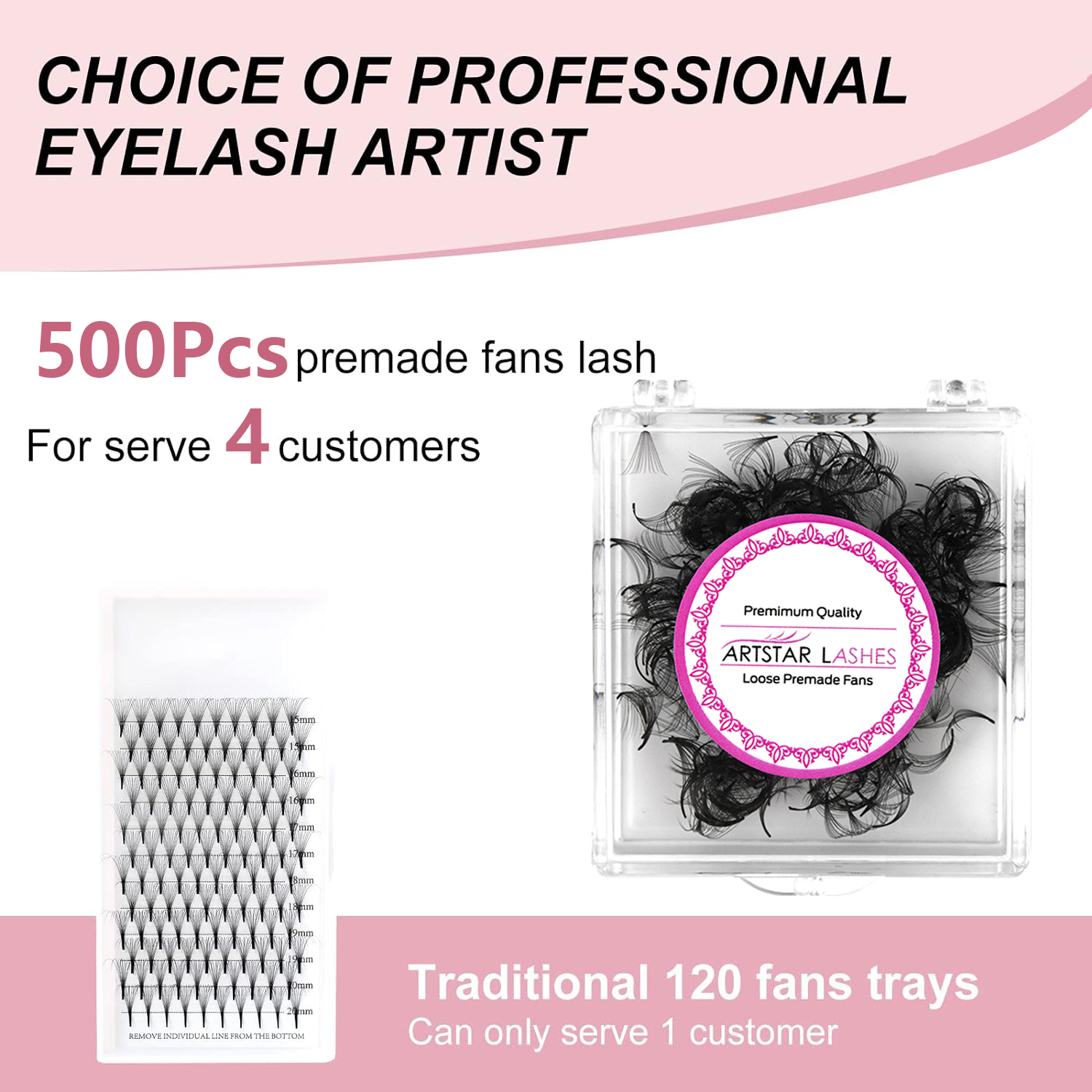 ARTSTAR 500 Fans Loose Fan Eye - Eyelash Extension Human Hair 리뷰 및 가격