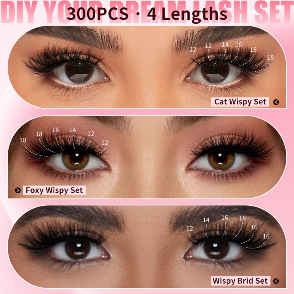 Natural Look False Eyelashes B - Eyelash Extension Wispy 리뷰 및 가격