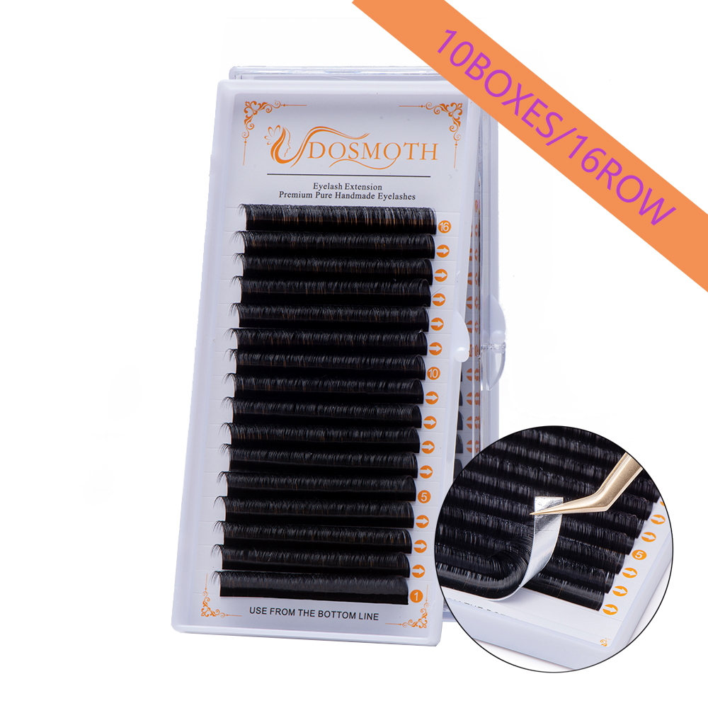 DOSMOTH 10 boxes 16rows 7-16mm - Eyelash Extension Human Hair 리뷰 및 가격