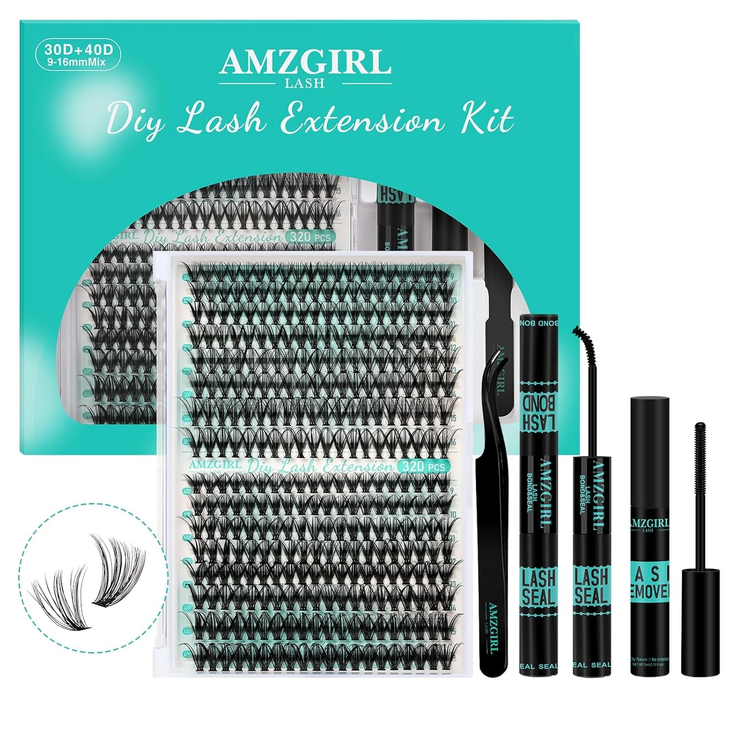 DIY Lash Clusters Kit 320Pcs,  - Eyelash Extension Images Free 리뷰 및 가격