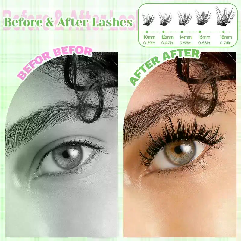 Natural Look False Eyelashes W - Eyelash Extension Wispy 리뷰 및 가격