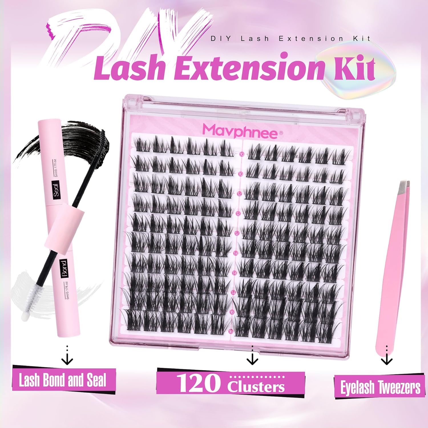 Natural Lash Clusters Kit, 120 - Eyelash Extension Images Free 리뷰 및 가격
