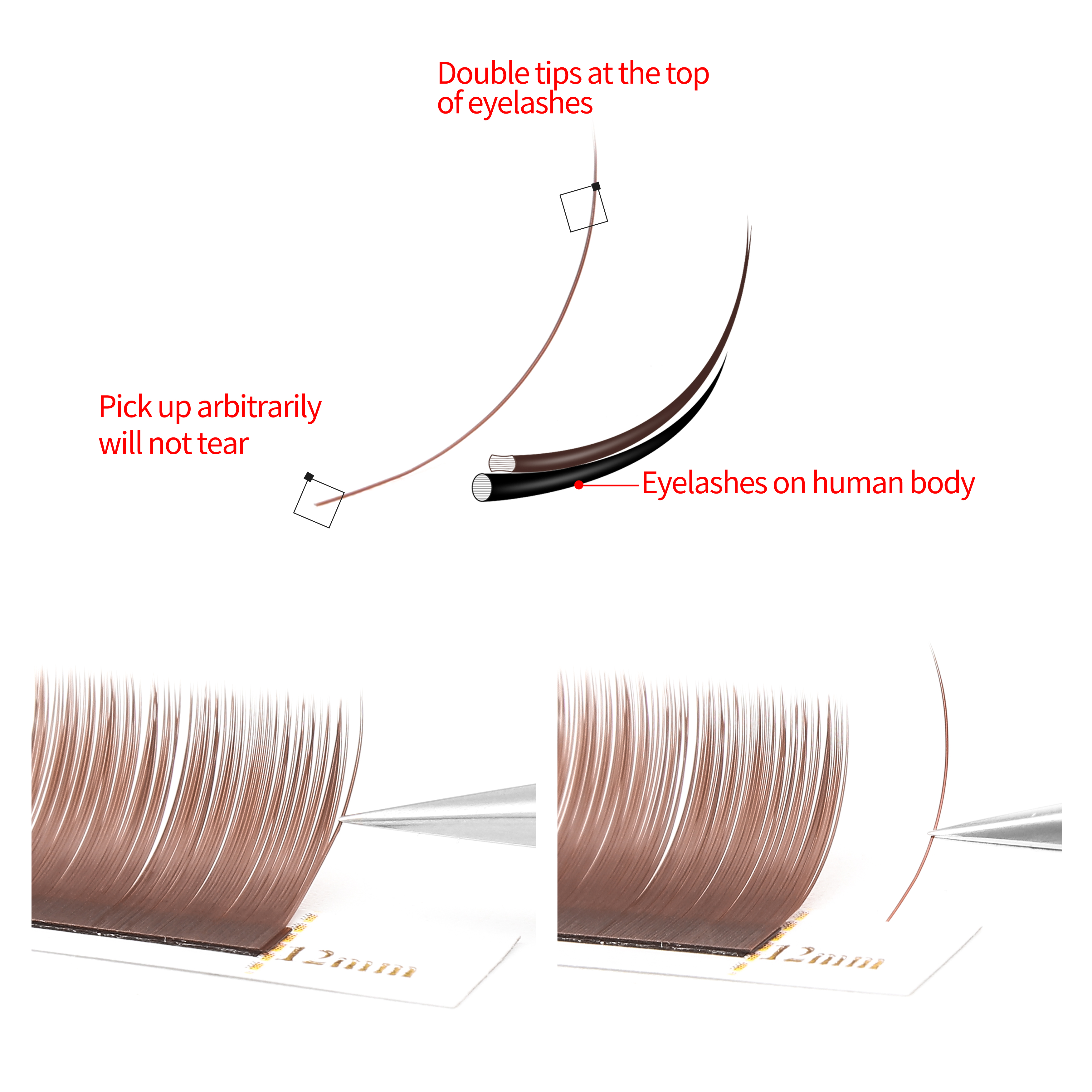 XIUSUZAKI Brown Grey Flat Eyel - Eyelash Extension Human Hair 리뷰 및 가격