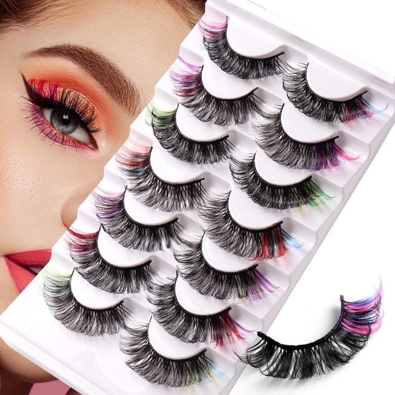 7 Pairs Colorful False Eyelash - Eyelash Extension Volume 리뷰 및 가격